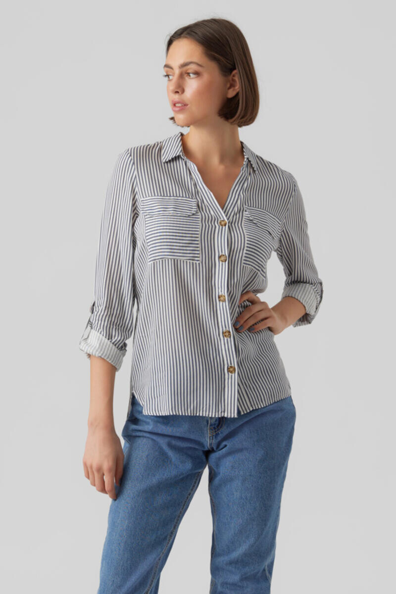 

Полосатая рубашка Vero Moda, синий