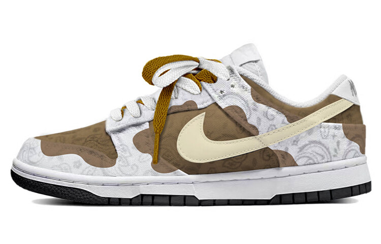 

Кроссовки Nike Dunk Skateboarding Shoes Women's Low-top Light Khaki, коричневый