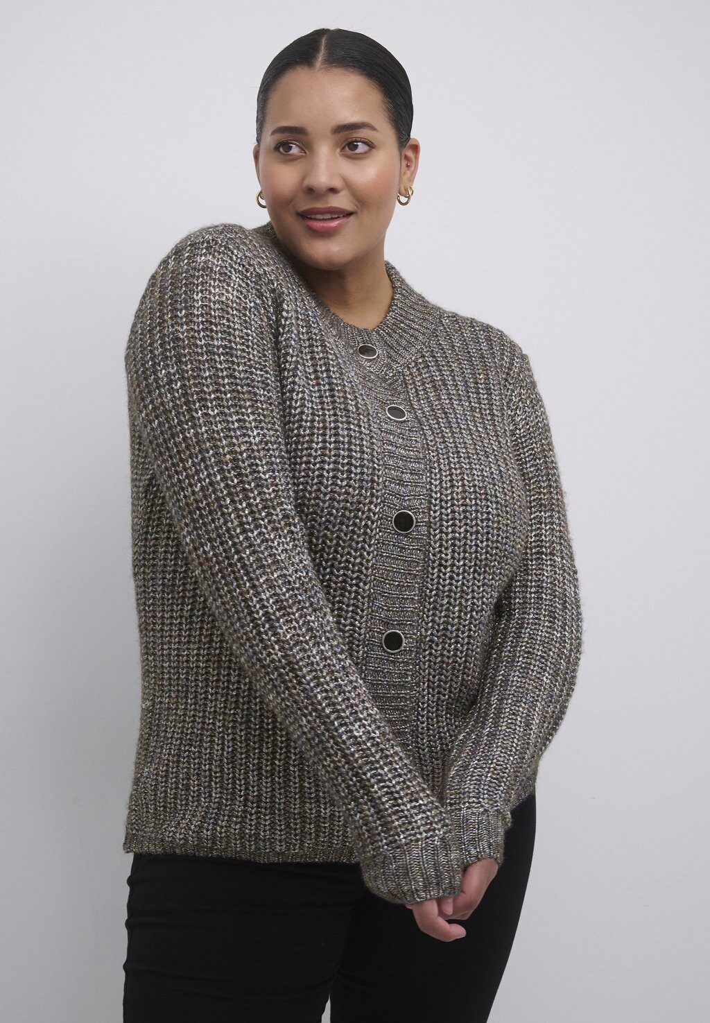

Кардиган Kchenna Kaffe Curve, цвет metalic multicolor knit