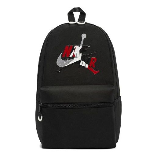 Рюкзак Air Jordan Flying Man Colorful Logo Splash Ink Schoolbag Backpack Black, черный