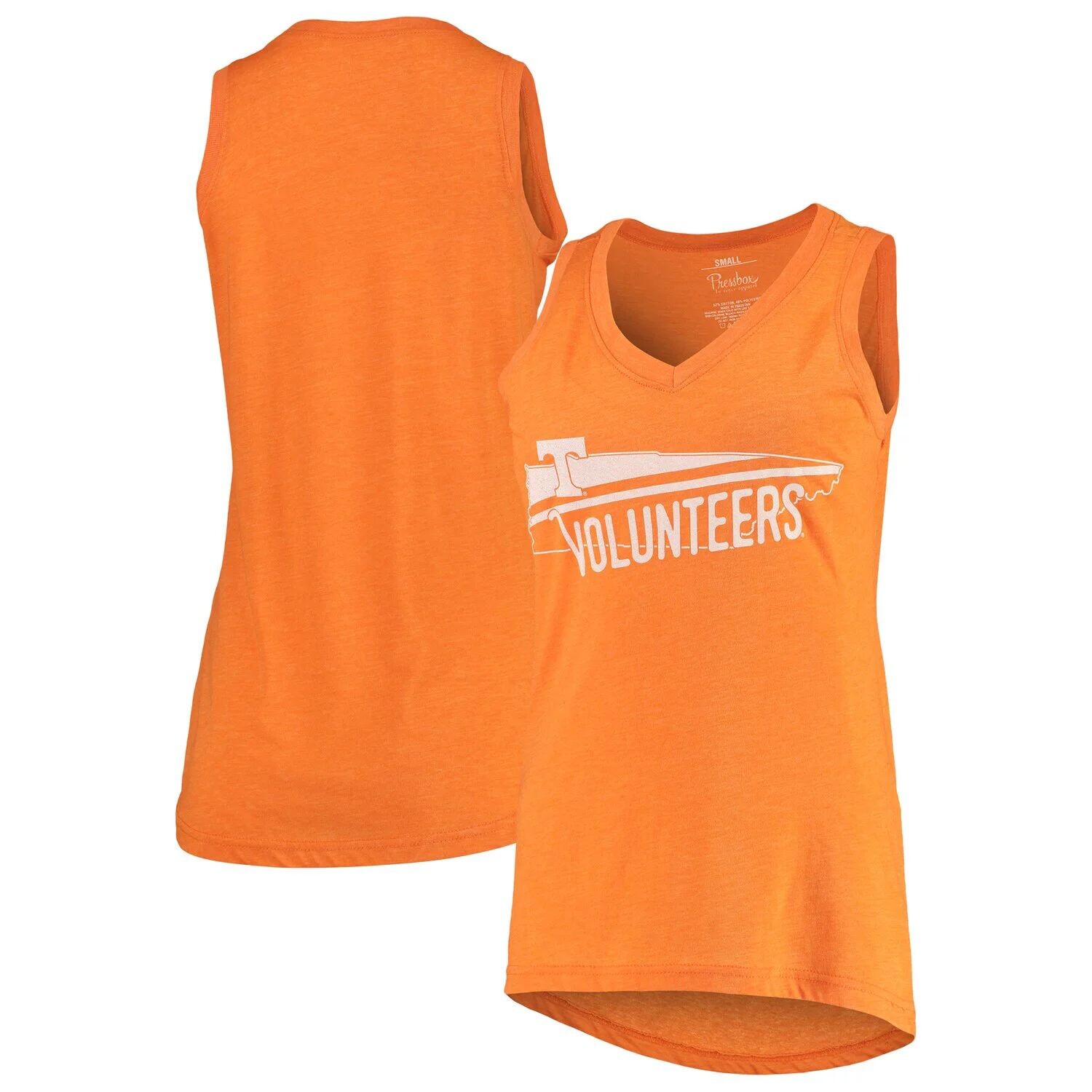 

Женская майка Pressbox Tennessee Orange Tennessee Volunteers Ferris Melange с v-образным вырезом