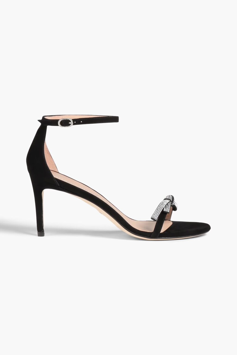 

Украшенные замшевые босоножки Stuart Weitzman, черный