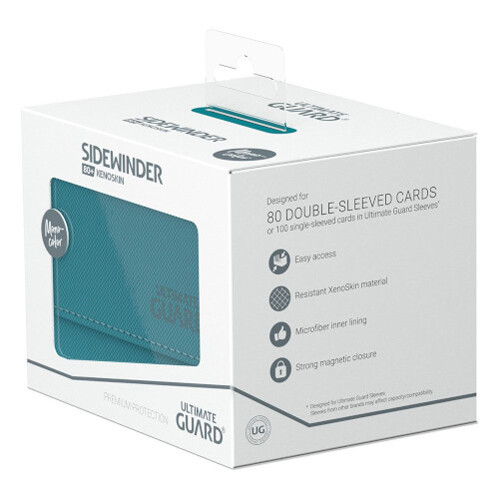 

Коробка для хранения настольных игр Ultimate Guard – Sidewinder 80+ Xenoskin – Monocolor Petrol