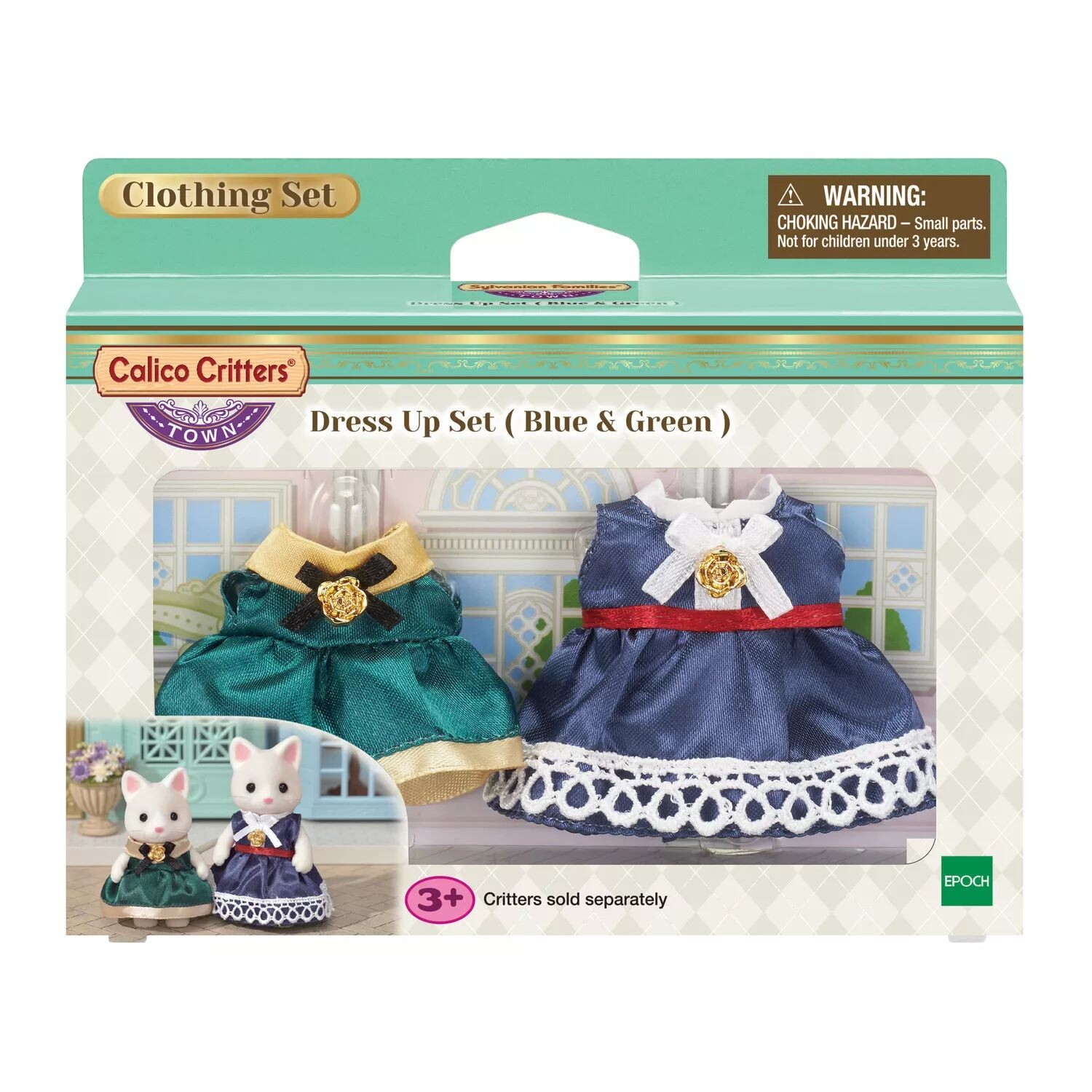 

Модный набор для куклы Calico Critters Town Series Dress Up Blue и Green Calico Critters