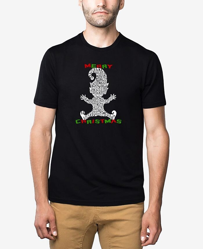

Мужская футболка Christmas Elf Premium Blend Word Art LA Pop Art, черный