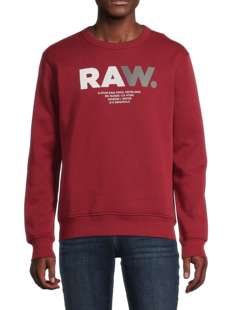 Толстовка с графическим логотипом G-Star Raw, красный