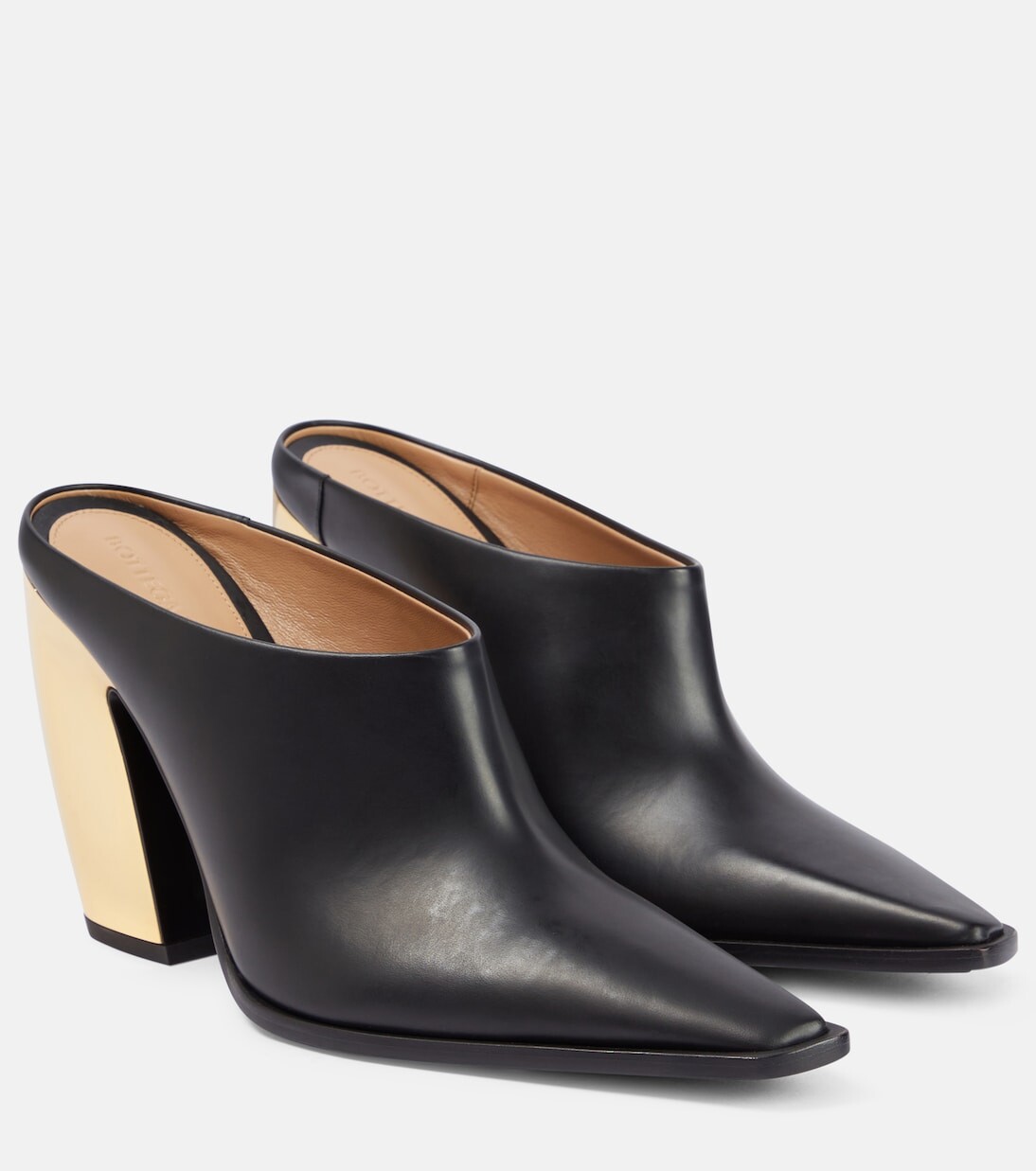 

Мюли из кожи техас Bottega Veneta, черный