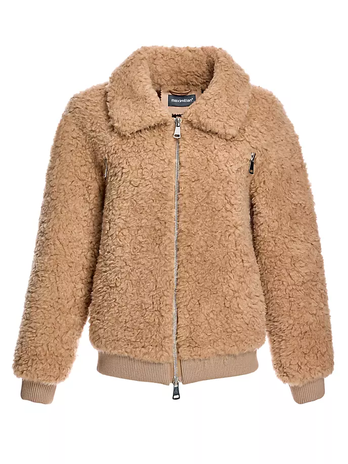 

Бомбер из овчины Teddy Maximilian, цвет camel