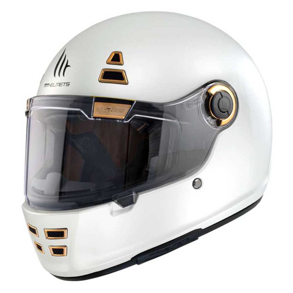 Шлем полнолицевой MT Helmets Jarama Solid, белый фото
