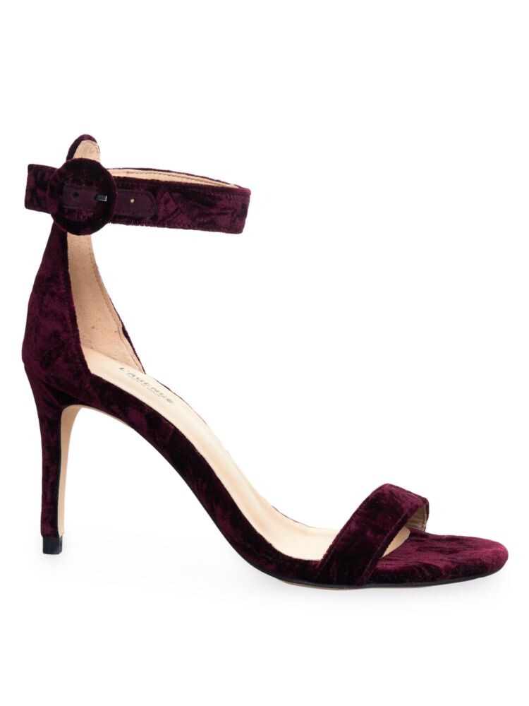 

Бархатные сандалии Gisele II с леопардовым принтом L'Agence, цвет Burgundy Velvet