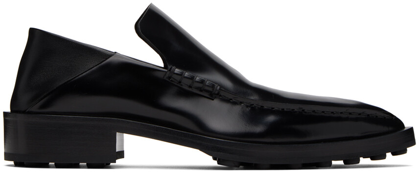 

Черные кожаные лоферы Jil Sander, Черный