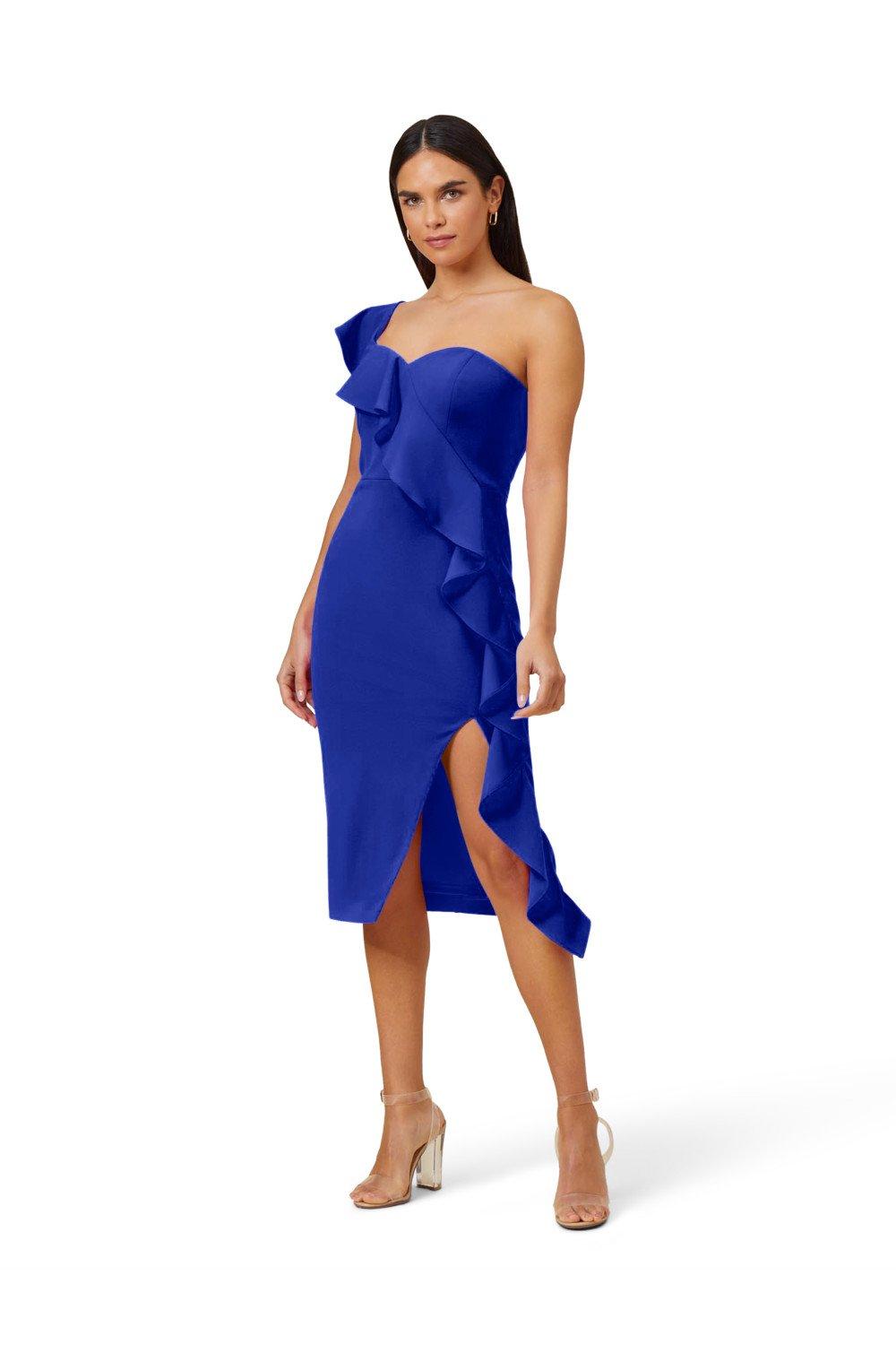 цена Вязаное коктейльное платье из крепа Adrianna Papell, синий