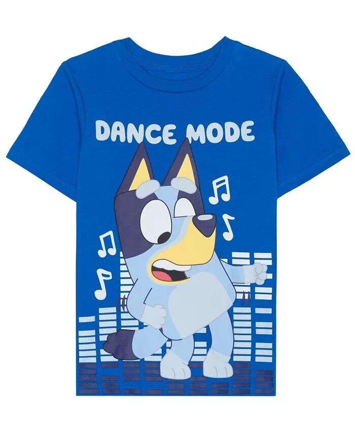 

Футболка с короткими рукавами и рисунком Bluey Toddler and Little Boys Hybrid, синий