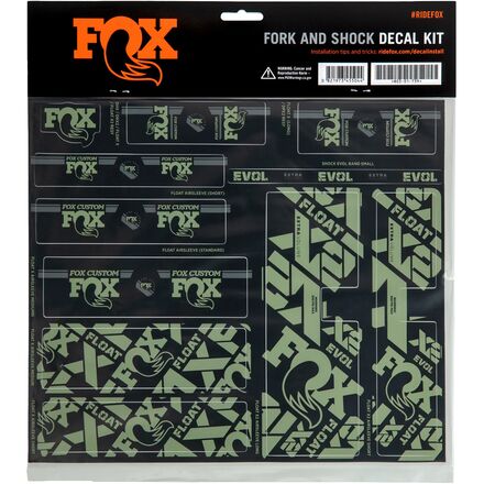 Комплект наклеек на вилку и амортизатор FOX Racing Shox, цвет Pistachio комплект наклеек для вилки и амортизатора heritage fox racing shox красный