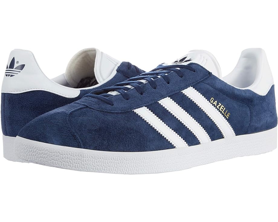 

Кроссовки Adidas Gazelle Foundation, цвет Collegiate Navy/White/Gold Metallic
