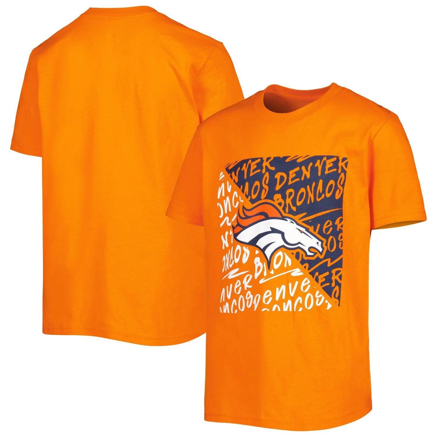 

Молодёжная оранжевая футболка Denver Broncos Divide Outerstuff