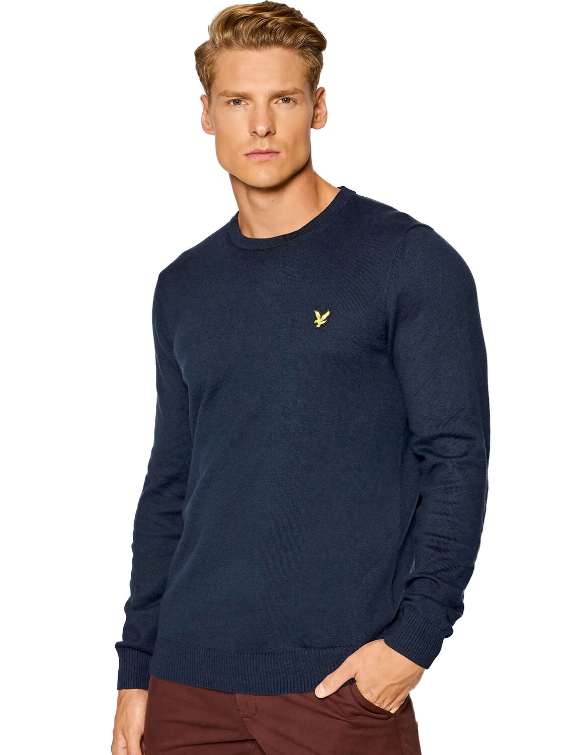 

Свитер LYLE & SCOTT с круглым вырезом, синий