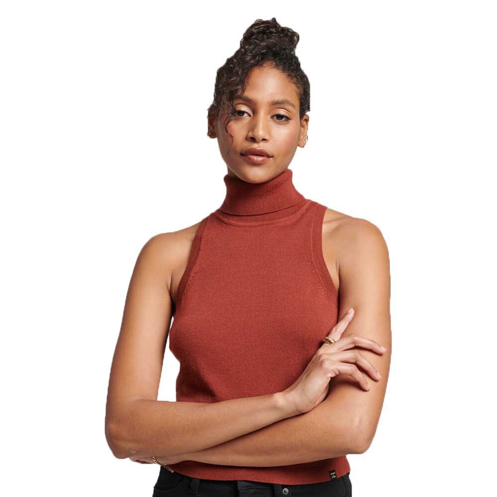 

Футболка Superdry Studios Merino Roll Neck, оранжевый