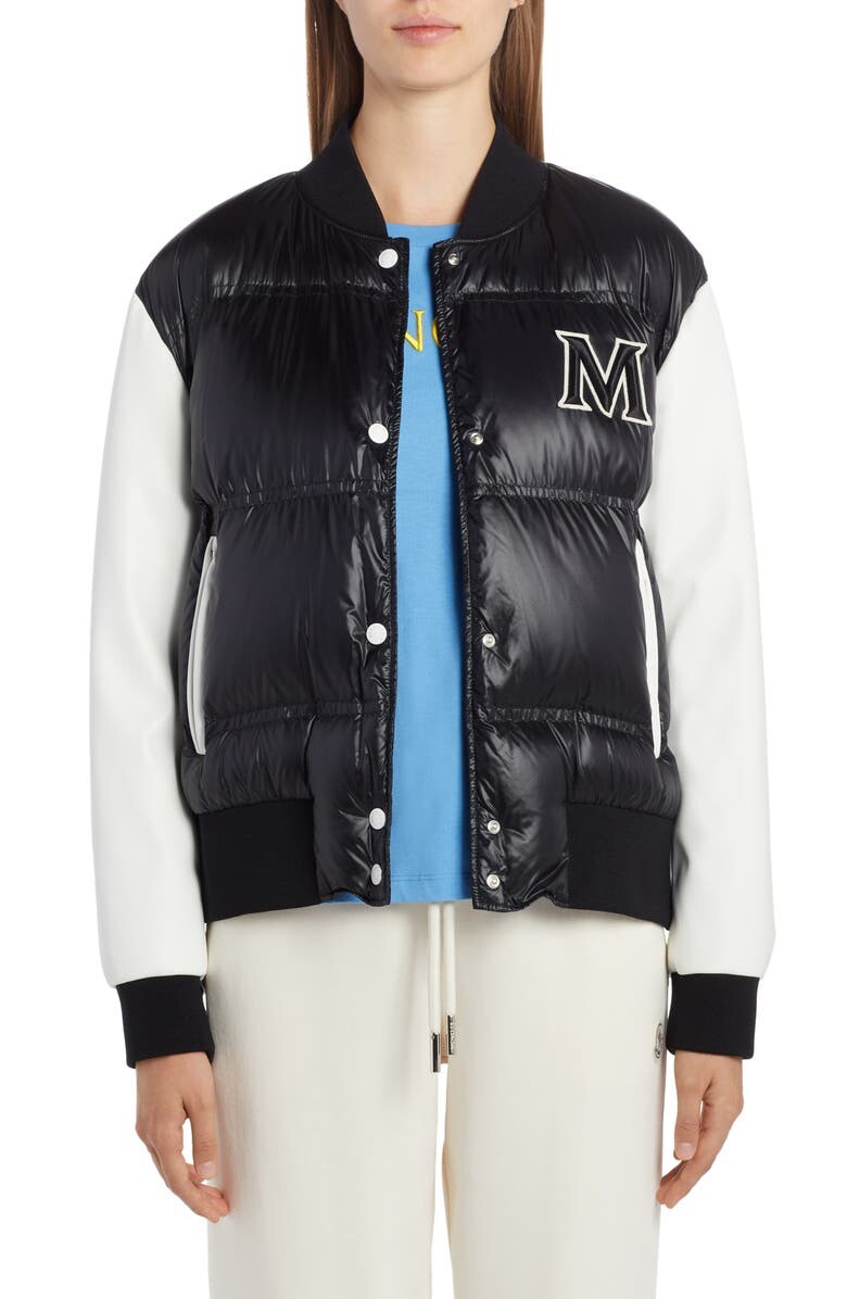 

Пуховик с логотипом Mole MONCLER, черный