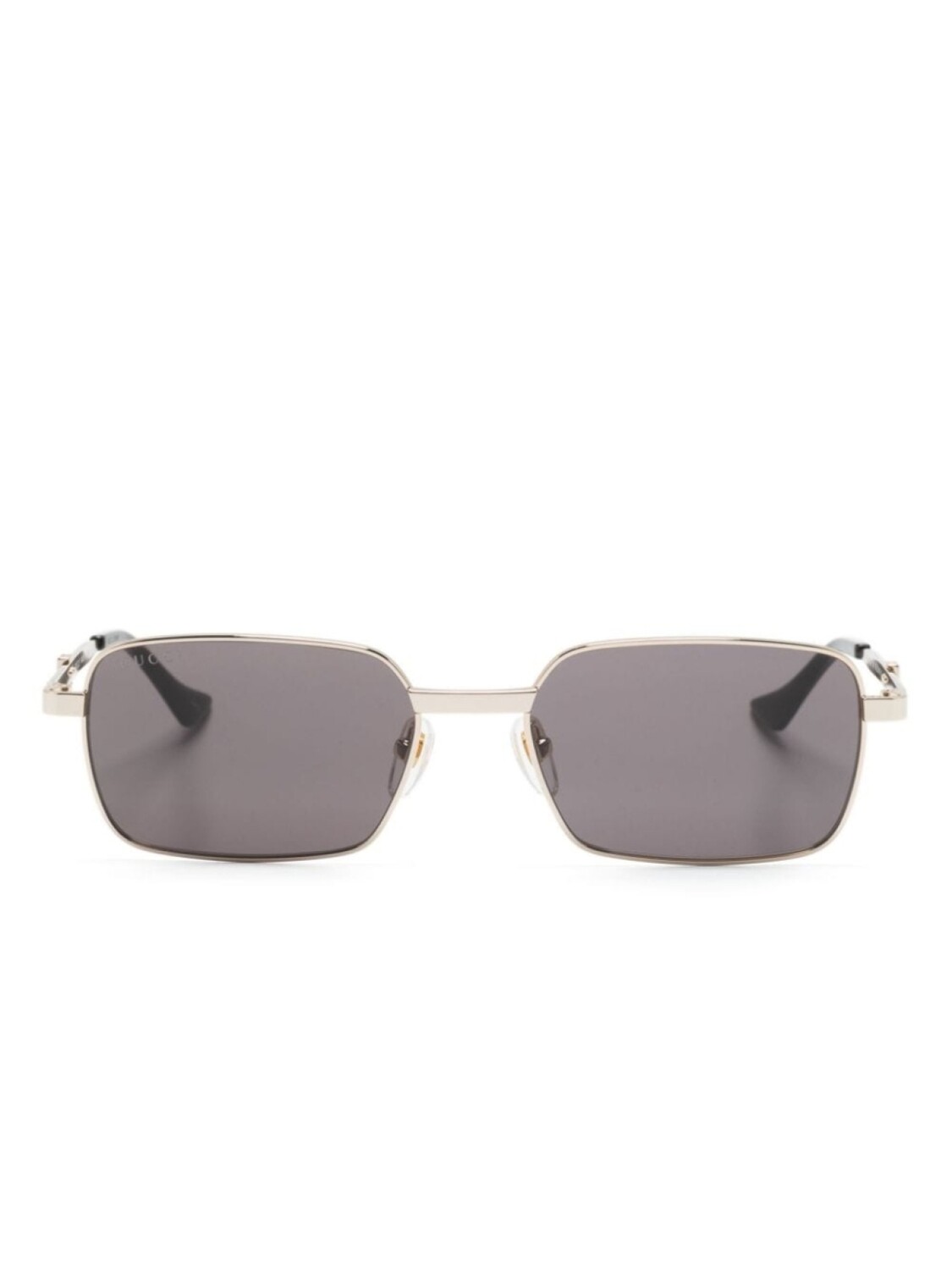 

Gucci Eyewear солнцезащитные очки в прямоугольной оправе, золотистый