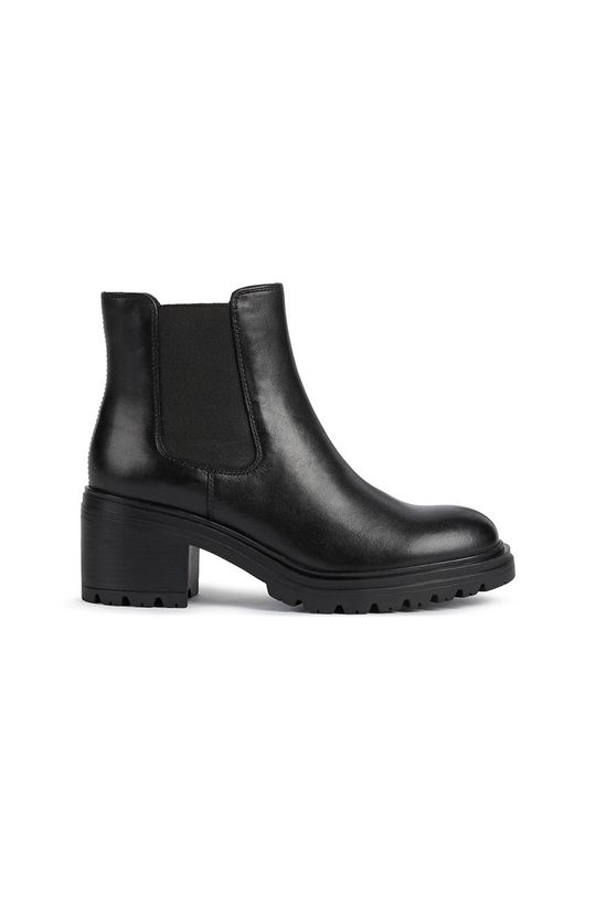 Кожаные ботинки челси Geox, черный ботинки челси geox размер 44 черный