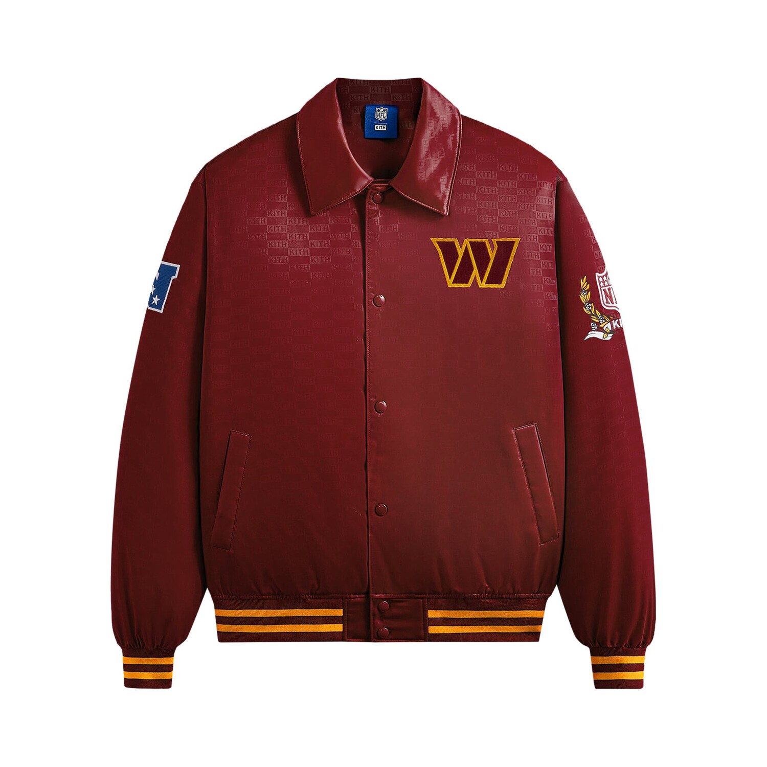 

Kith For The NFL: атласный бомбер Commanders Prompt