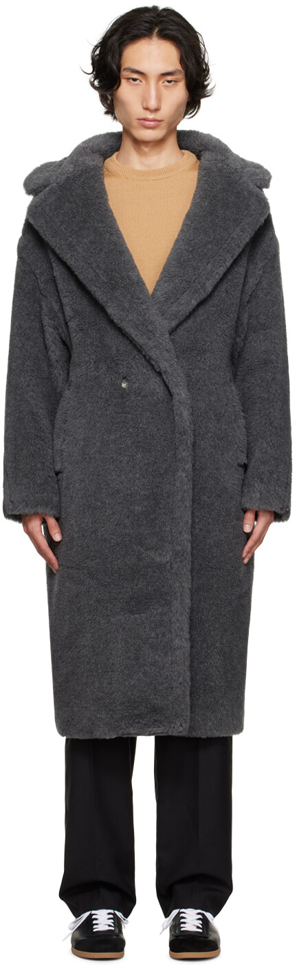 

Серое пальто Teddy Bear Icon Max Mara