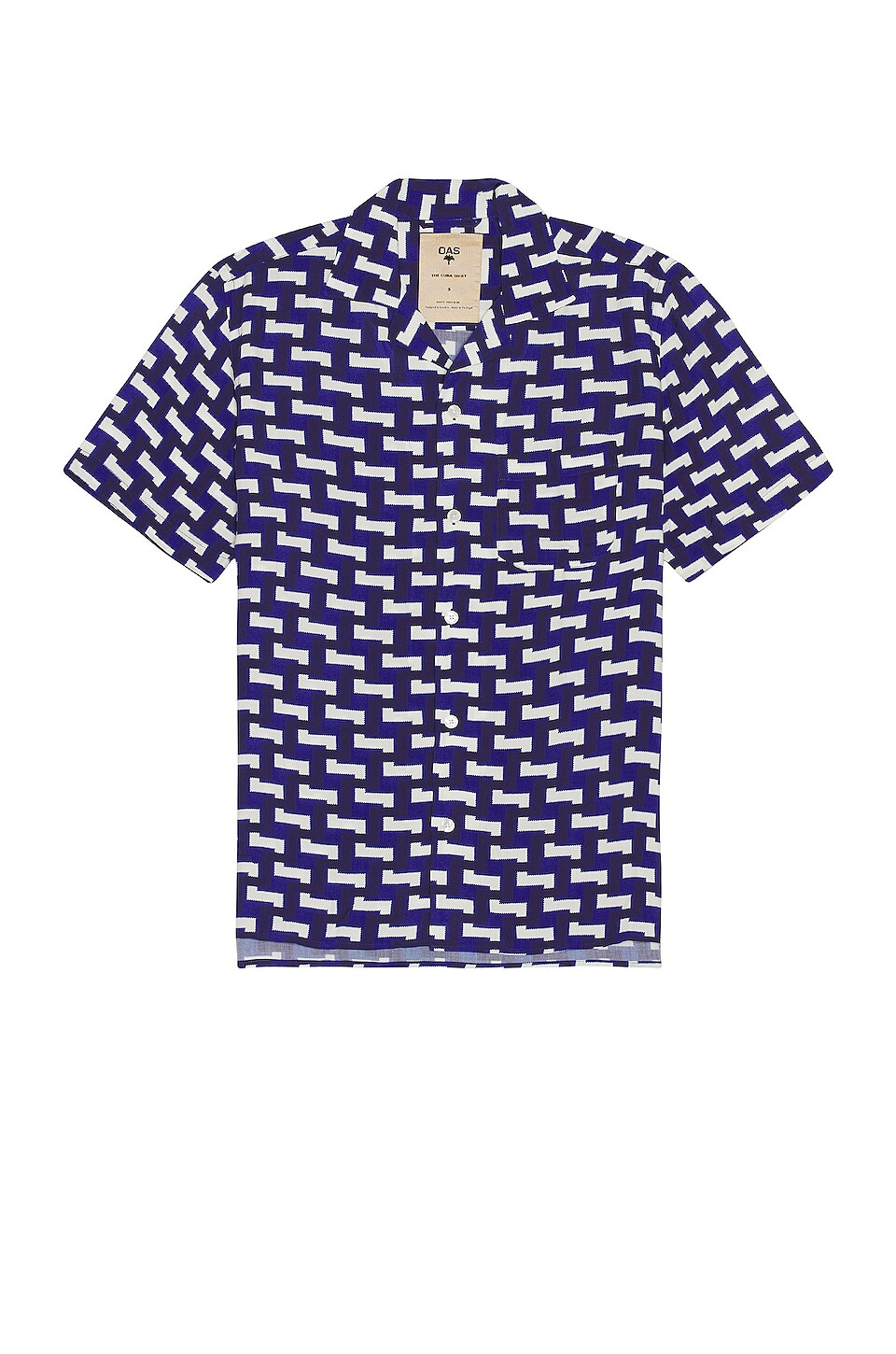 

Рубашка OAS Blue Layer Zig Viscose, синий