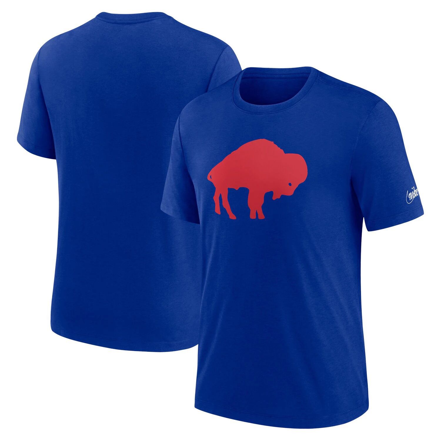 Мужская футболка Tri-Blend с логотипом Royal Buffalo Bills Rewind Nike мужская футболка royal buffalo bills field goal pocket tri blend с меланжевым покрытием fanatics мульти