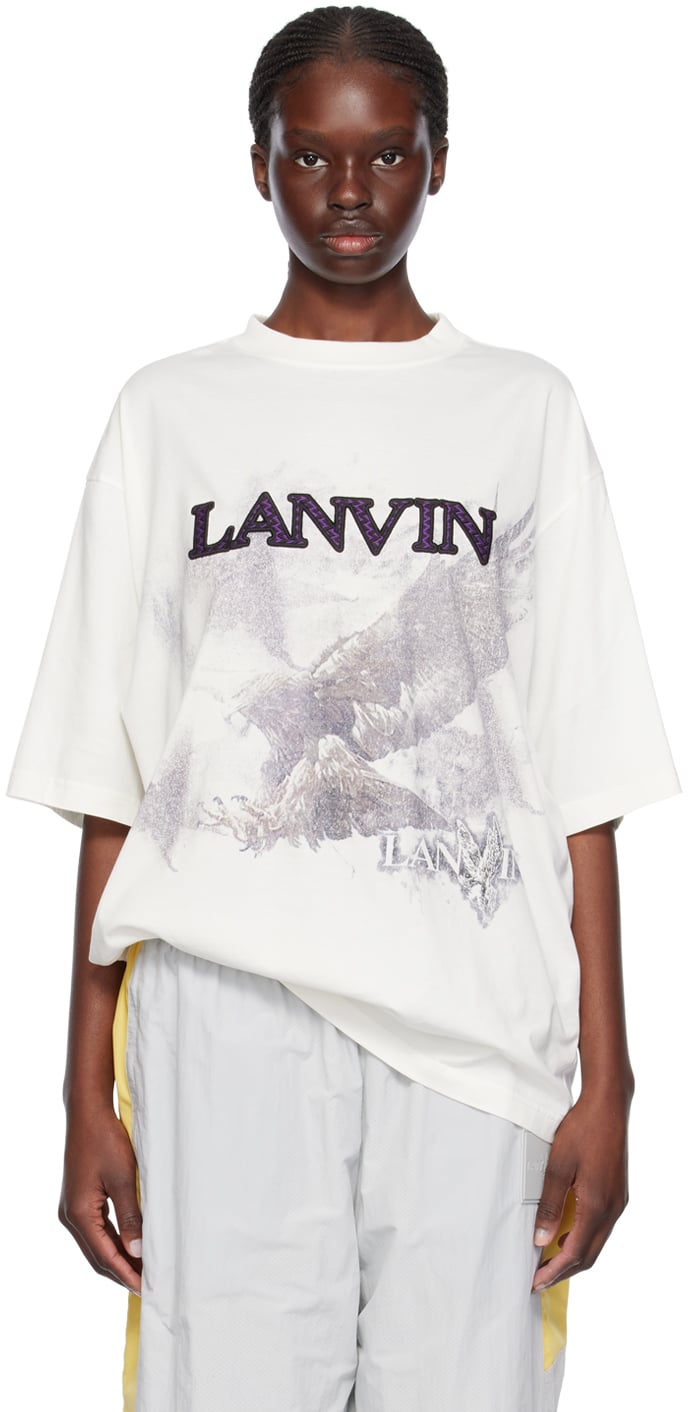 

Белая футболка Future Edition Lanvin, цвет White mustang/Black