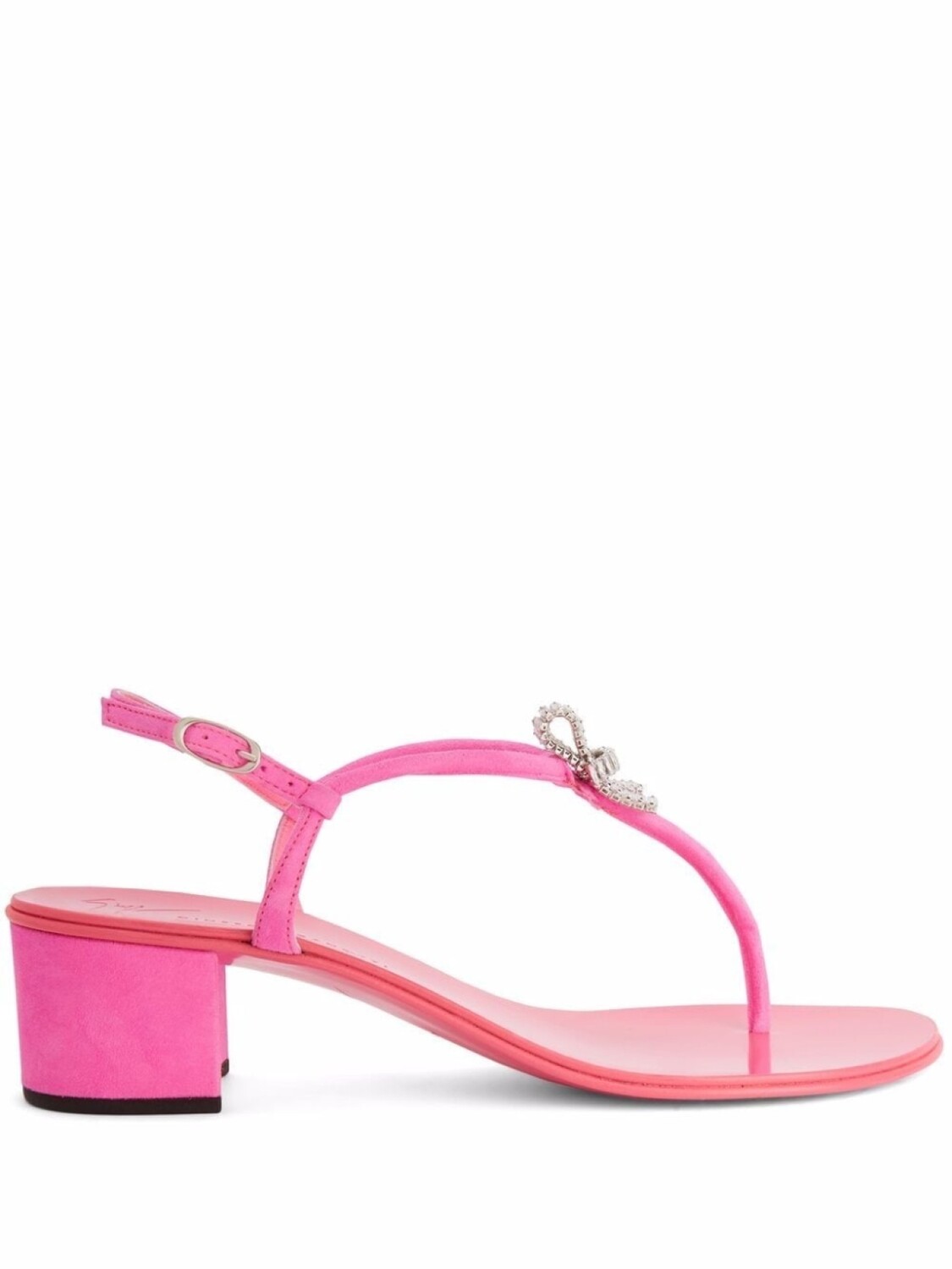 

Шлепанцы Clementyne 40 с кристаллами Giuseppe Zanotti, розовый