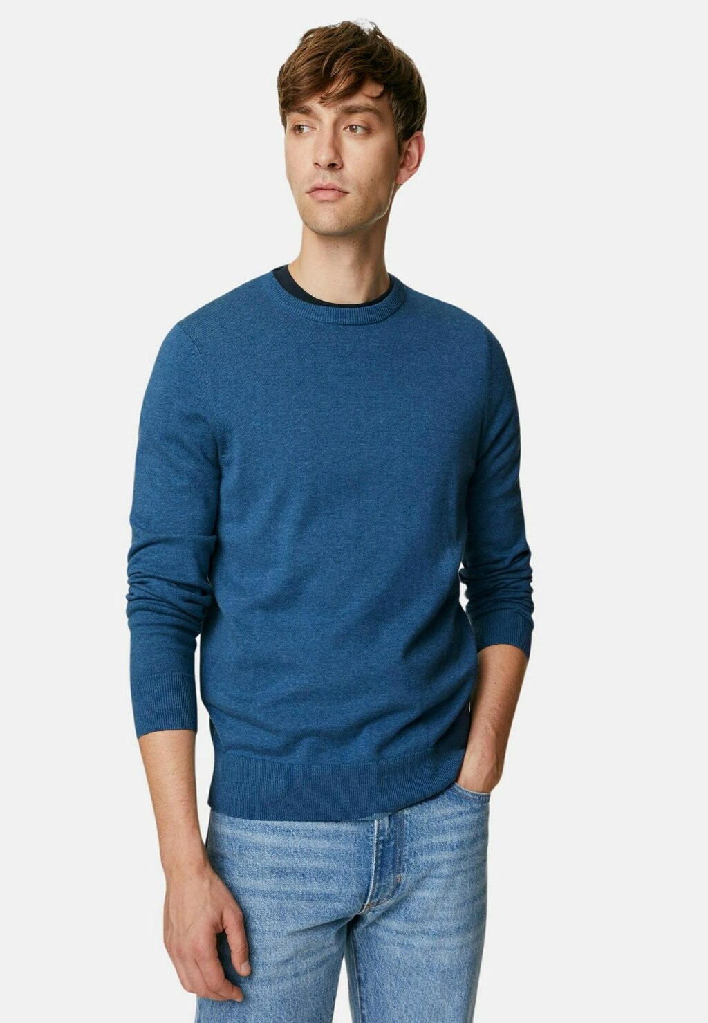 

Свитер Pure Cotton Crew Neck Marks & Spencer, цвет wedgewood