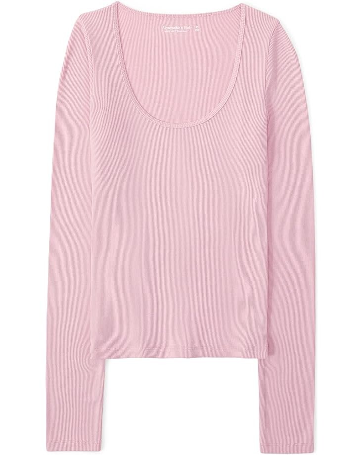 

Топ Abercrombie & Fitch Balletic Scoop Top, розовый