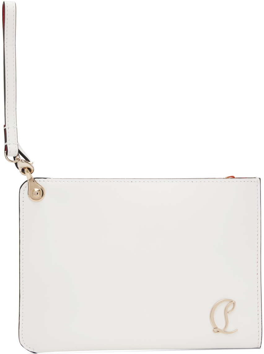 Белая сумка с логотипом Christian Louboutin
