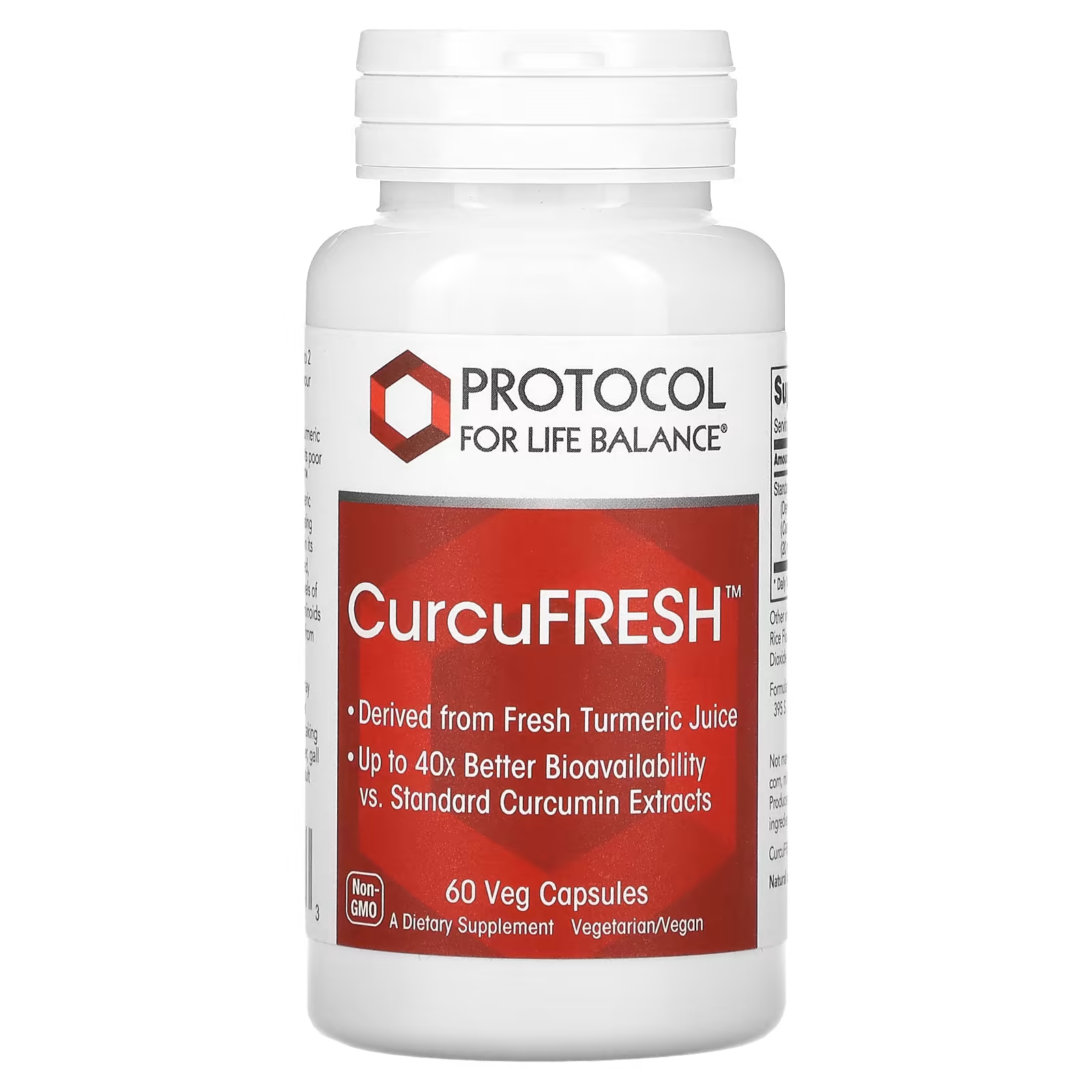 Пищевая добавка Protocol for Life Balance CurcuFRESH, 60 капсул