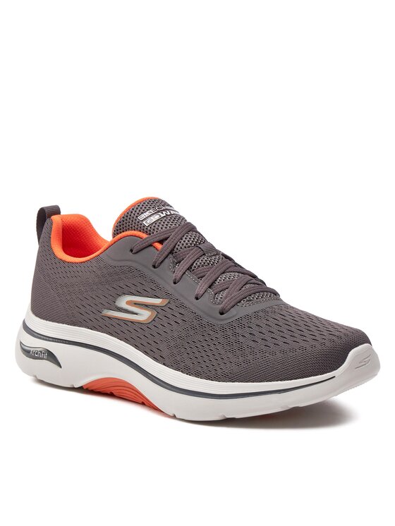Кроссовки Skechers, серый прогулочная обувь go walk arch fit 2 0 lace up skechers performance цвет charcoal orange
