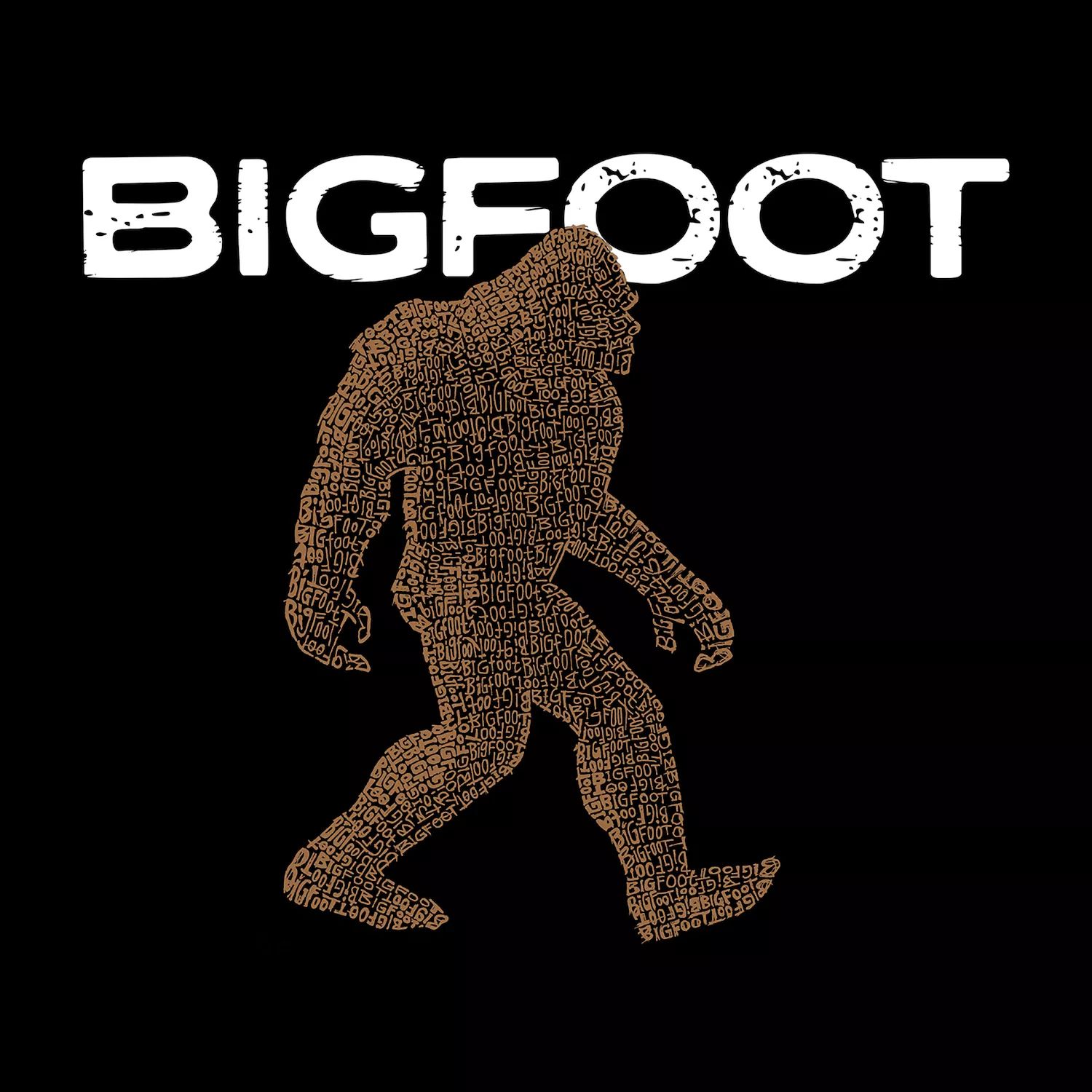 Bigfoot — мужская футболка с длинным рукавом с надписью Word Art LA Pop Art boston neighborhoods мужская футболка с длинным рукавом с надписью word art la pop art