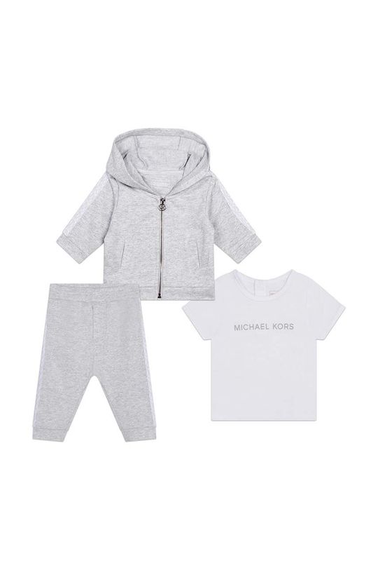 Хлопковый костюм для новорожденных Michael Kors, серый