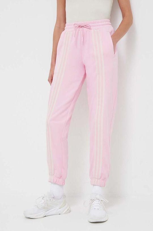 Спортивные брюки из хлопка adidas Originals, розовый