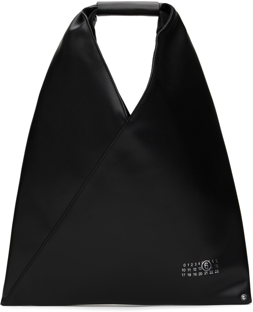 

Черная маленькая треугольная сумка-тоут Mm6 Maison Margiela, цвет Black