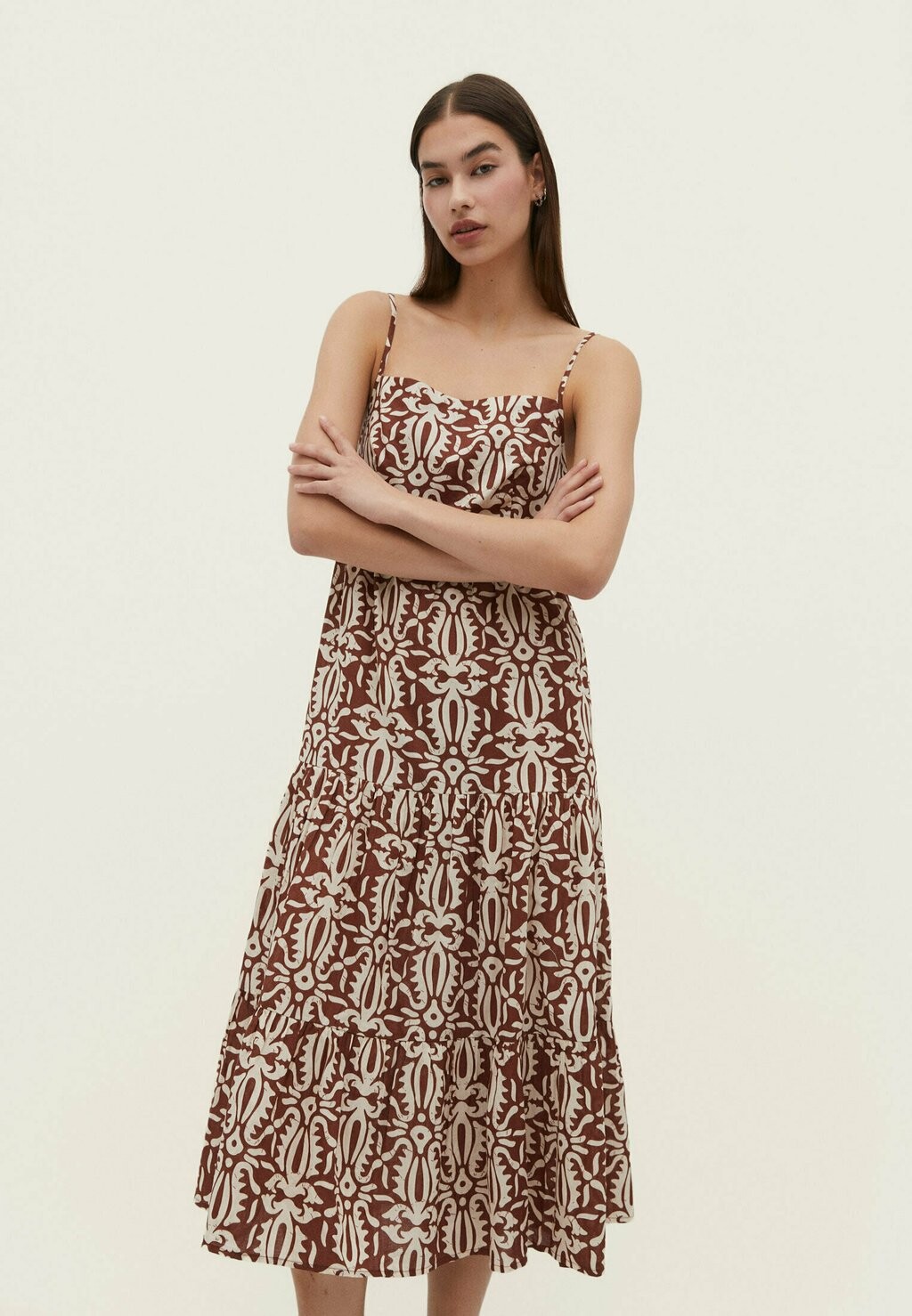 

Летнее платье Stradivarius, коричневый
