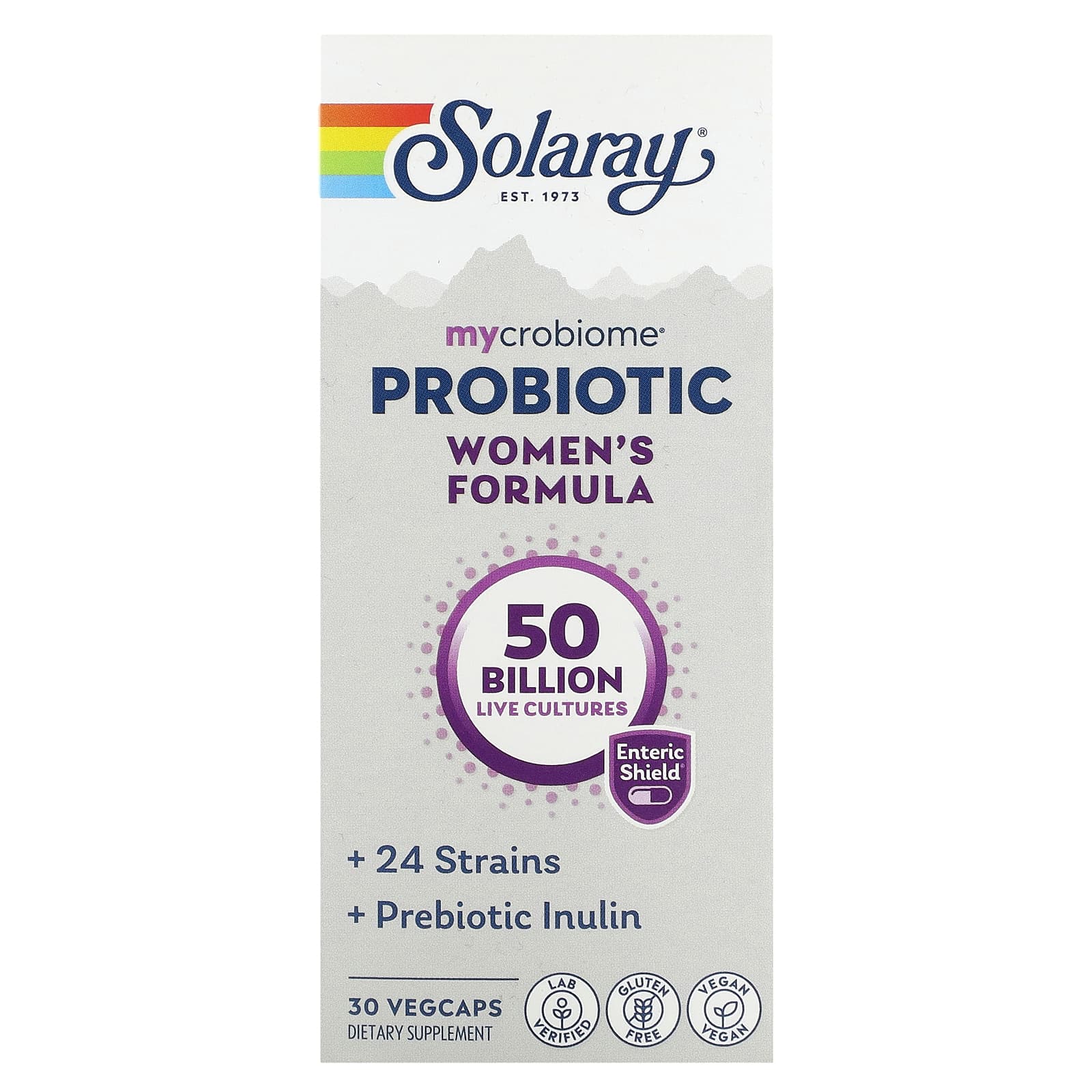 Solaray Микробиомный пробиотик Формула для женщин 30 капсул с кишечнорастворимой оболочкой из ингредиентов растительного происхождения solaray berberine