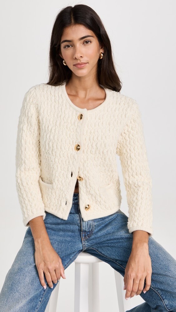 

Куртка Nili Lotan Bridget Knit, слоновая кость