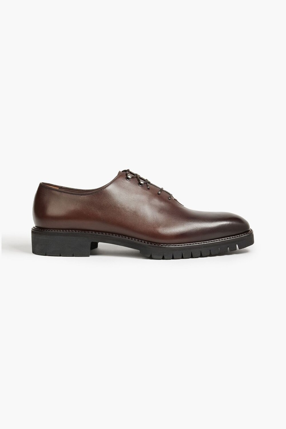 

Туфли дерби из шагреневой кожи с мешковиной FERRAGAMO, коричневый