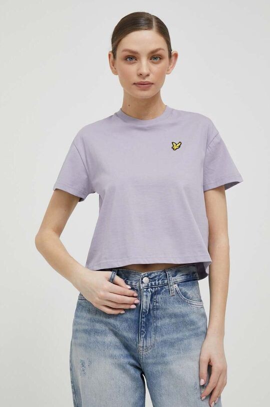

Хлопковая футболка Lyle & Scott, фиолетовый
