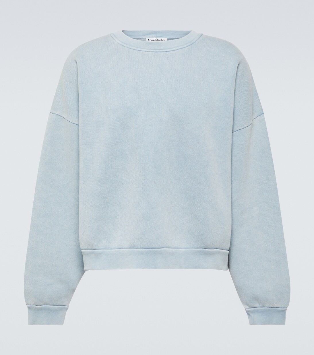 

Толстовка из хлопкового джерси с круглым вырезом Acne Studios, синий