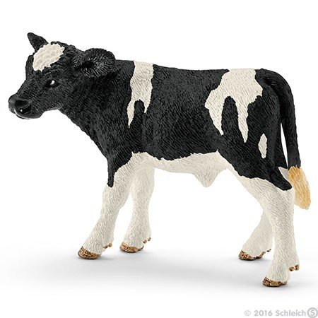 Schleich, статуэтка, голштинский теленок фигурка schleich симментальский теленок 13802 5 см