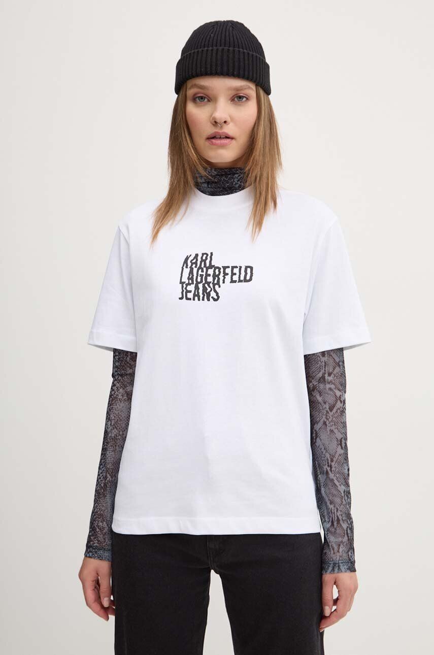 

Хлопковая футболка Karl Lagerfeld Jeans, белый