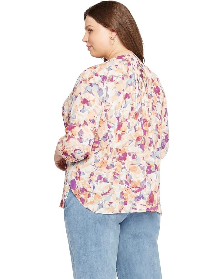 

Блуза NYDJ Plus Size Pintuck Blouse, цвет Fallen Leaf