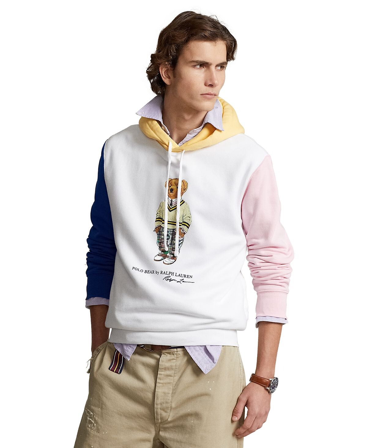 

Мужская флисовая толстовка Polo Bear с цветными блоками Polo Ralph Lauren